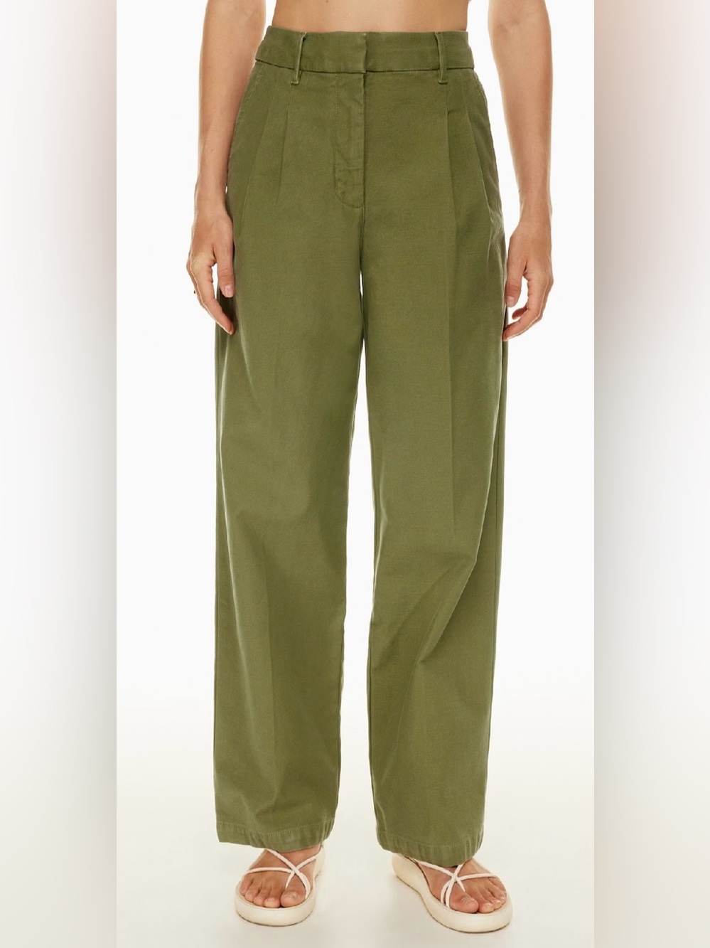 Aritzia Wilfred Dion Pleated Plants Grove Green Size 0